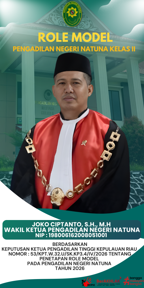 Poster resmi Role Model Pengadilan Negeri Natuna tahun 2026